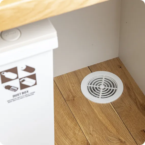 床換気口を設置