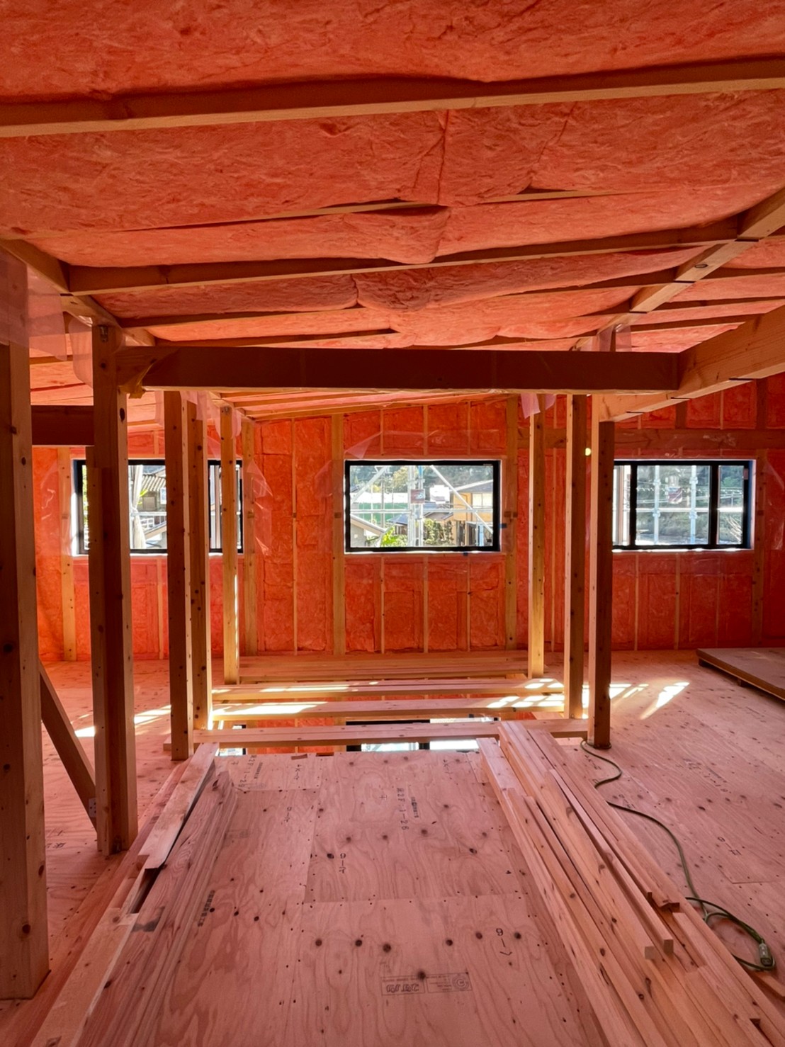 美濃市 I様邸断熱・気密工事を行っております